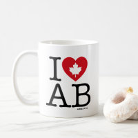 I Love AB| I Heart Alberta Canada Personnalisé