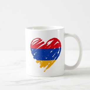 Mug I Love Arménie - Coeur du drapeau arménien
