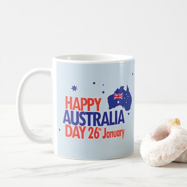 Mug "I LOVE AUSTRALIA" Australia Day 26 janvier (Avec donut)