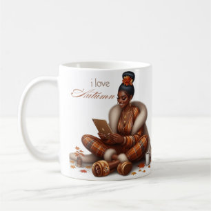 Mug I Love Automne automne noir femme cliparts café Mu
