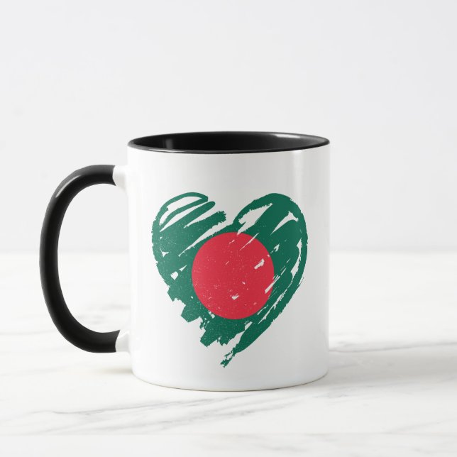 Mug I Love Bangladesh - Bangladesh Drapeau Coeur (Gauche)