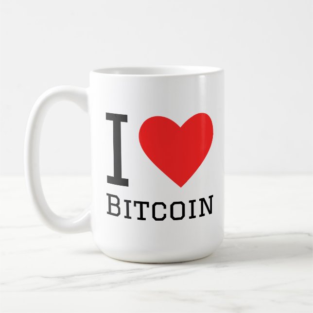 Mug I love bitcoin (Gauche)