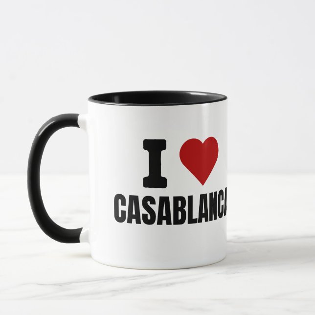 Mug I love casablanca - I heart casablanca morocco (Gauche)
