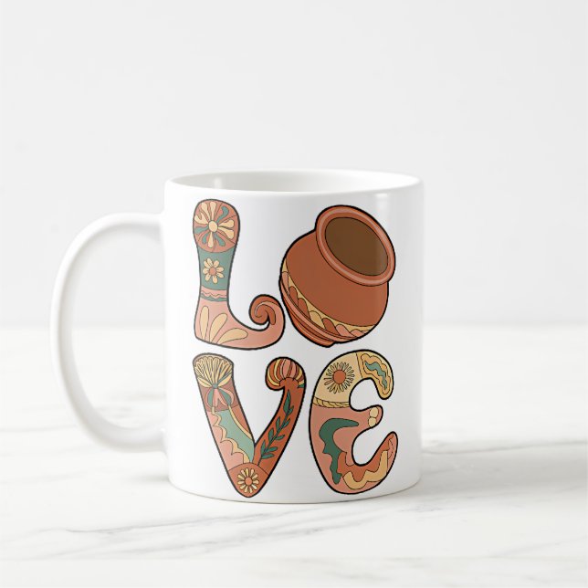 Mug I Love Ceramics And Pottery Love (Gauche)