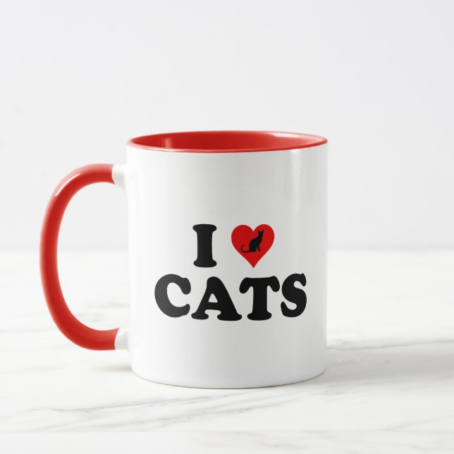 Mug I Love (Coeur) Chats (Gauche)