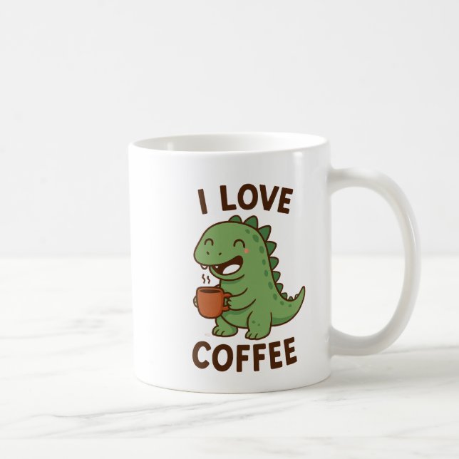 Mug I Love Coffee Design – Cute Coffee Lover  (Droite)