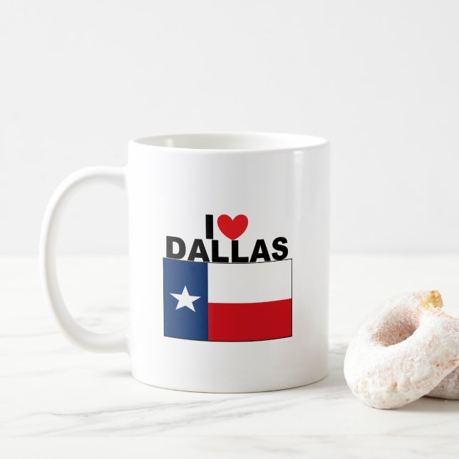 Mug I Love Dallas, TX (Avec donut)