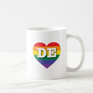 Mug I Love Delaware Rainbow Heart
