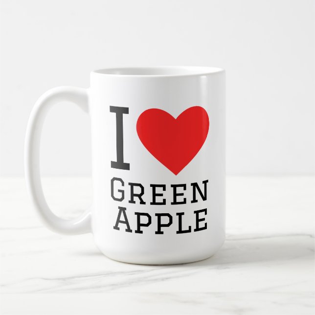Mug I love green apple (Gauche)