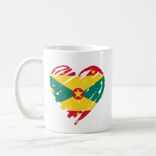 Mug I Love Grenade - Grenade Drapeau Forme de coeur