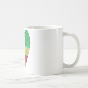 Mug I Love Heart Ethiopie : Drapeau Art Motif