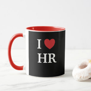 Mug I Love HR I Heart HR Quote Bureau des ressources h