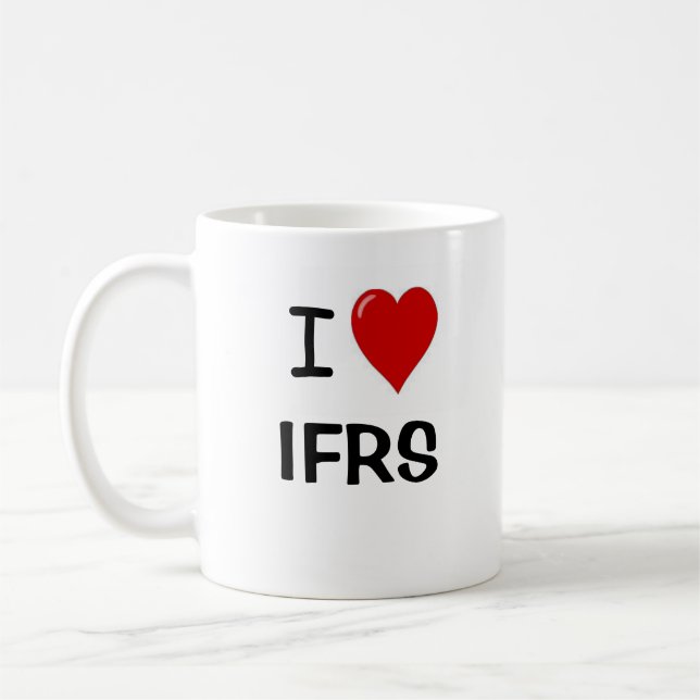 Mug I Love IFRS Normes comptables financières (Gauche)