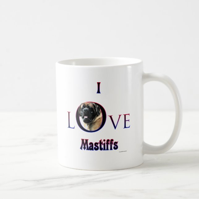 Mug I Love Mastiffs apricot (Droite)