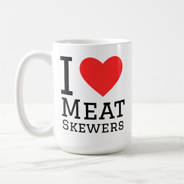 Mug I love meat skewers (Gauche)
