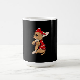 Mug I Love Mom Tattoo Funny Chihuahua Dog Wearing Band