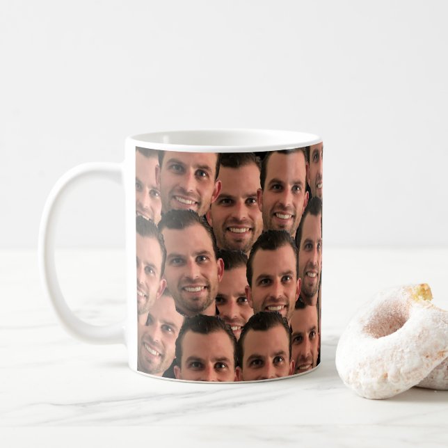 Mug I love my boyfriend funny face photo (Avec donut)