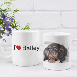 Mug I Love My Dog photo personnalisée