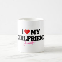 I Love My Girlfriend Coeur Romantique Nom personna