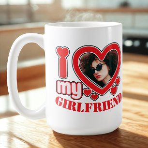 Mug I Love My Girlfriend Photo Texte personnalisé