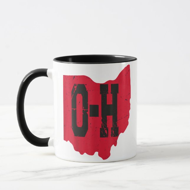 Mug I Love My Ohio Home Script Ohio Buckeye State (Gauche)