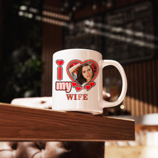 Mug I Love My Wife Personalized Valentines Day Heart