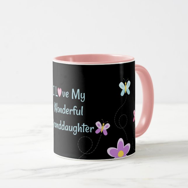 Mug I Love My Wonderful Grandgirl, design populaire (Devant droit)