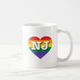 Mug I Love New Jersey Rainbow Heart