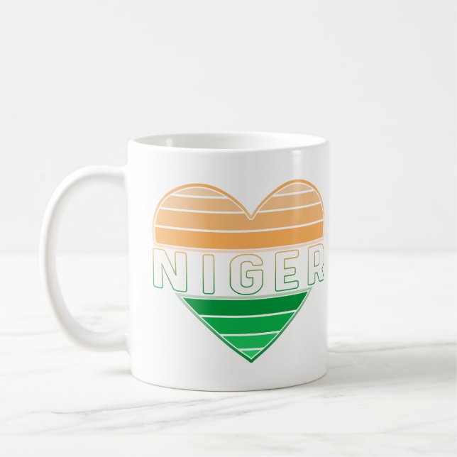 Mug I Love Niger, Coeur Nigérien (Gauche)
