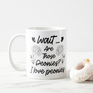 Mug I Love Peonies Peony Flower Amusant fête des mères