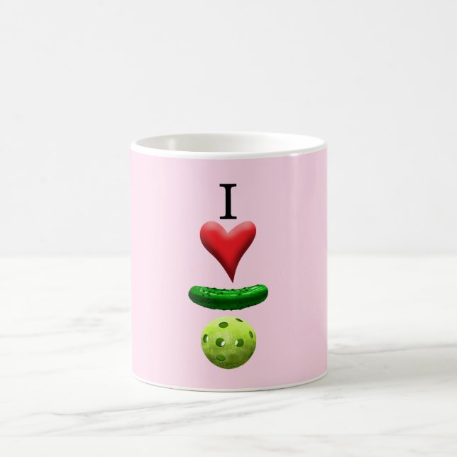 Mug I Love Pickleball - Pink (Centre)