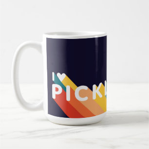 Mug I Love Pickleball Rainbow Retro