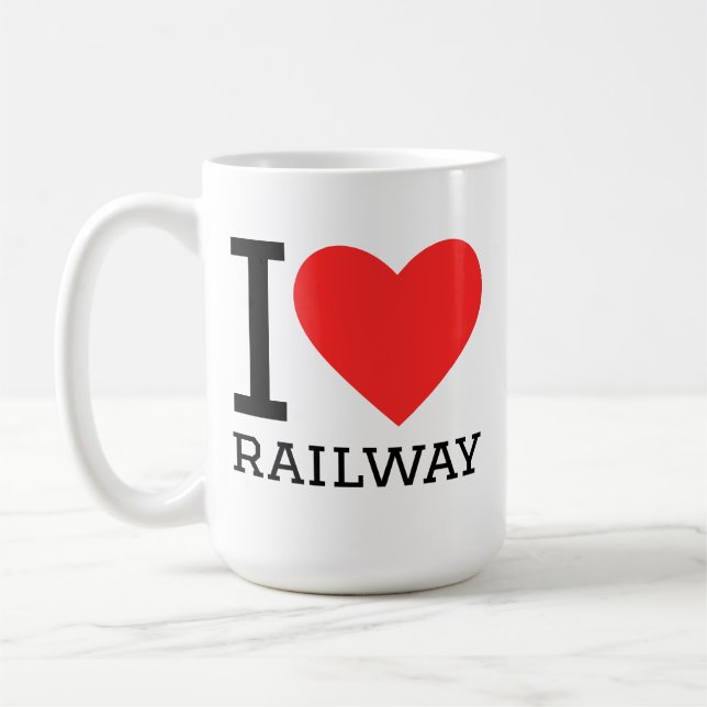 Mug I love railway  (Gauche)