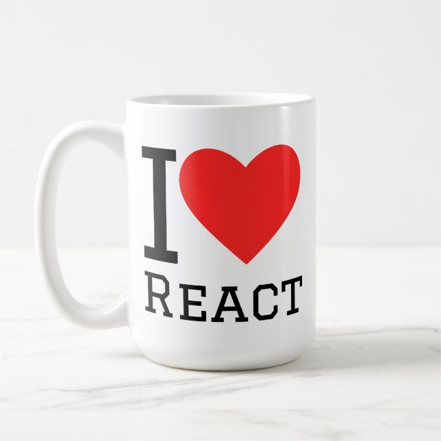 Mug I love react (Gauche)