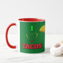 Mug I Love Tacos Petit Camion Taco Jaune