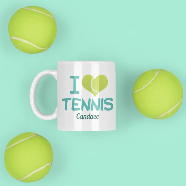 Mug I Love Tennis Cute Custom (Créateur téléchargé)