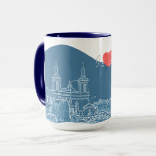 Mug I Love Volkovysk Biélorussie Architecture Cathéd