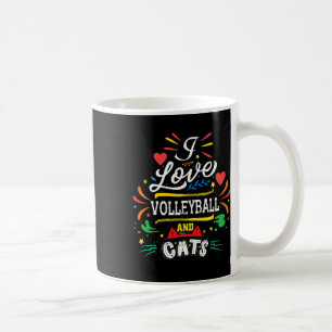 Mug I Love Volleyball Et Chats - Cadeaux Volleyball Po