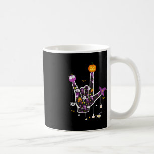 Mug I Love You ASL Halloween Langue des signes Hallowe