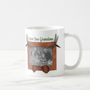 Mug I Love You Grand-mère Dragonfly Photo personnalisé