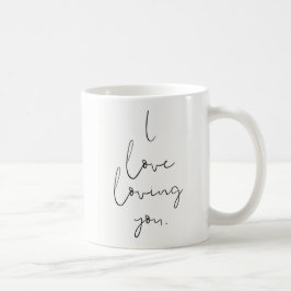 Mug "I love you" Simple Typographie manuscrite