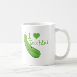 Mug I Love Zucchini Smiling Kawaii Zucchini