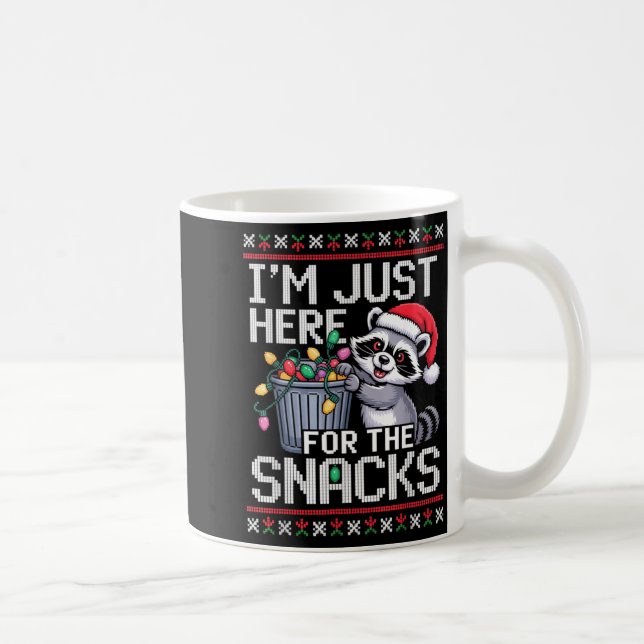 Mug I’m Just Here For The Snacks Raccoon Christmas Ugl (Droite)