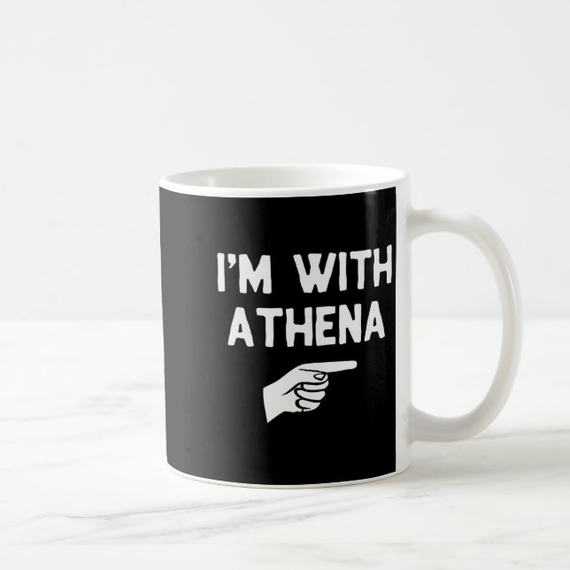 Mug I’m With Athena Funny Halloween Matching Costume  (Droite)