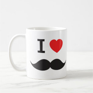 Mug I moustache de coeur