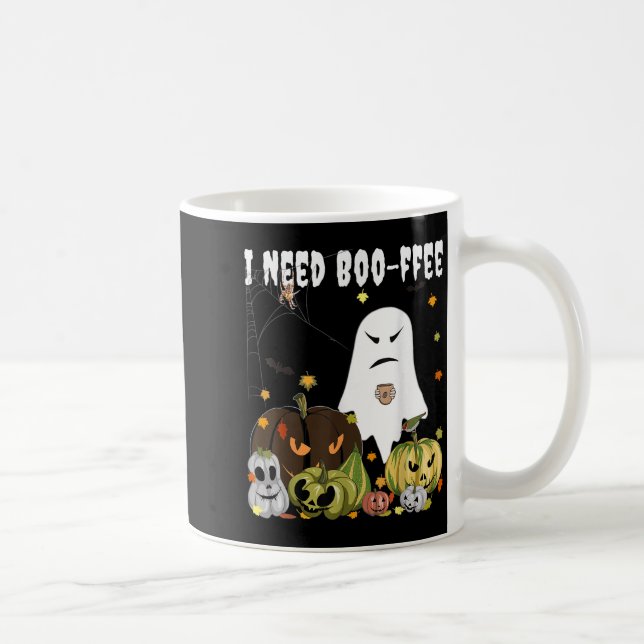 Mug I Need Boo-ffee Ghost Jack-o-lantern Coffee Lover  (Droite)