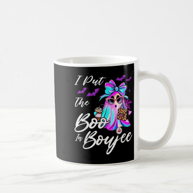 Mug I Put The Boo In Boujee Funny Leopard Boujie Ghost (Droite)