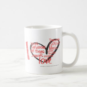 Mug I rose de graffiti de coeur