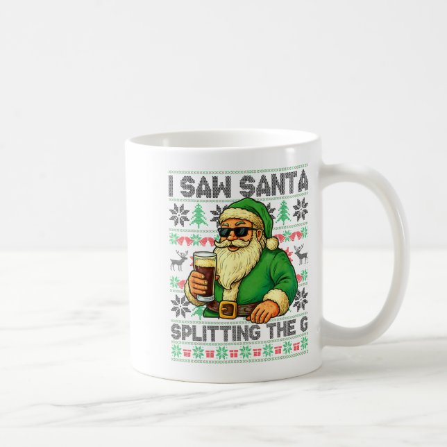Mug I Saw Santa Splitting The G, Santa Beer Drinking C (Droite)