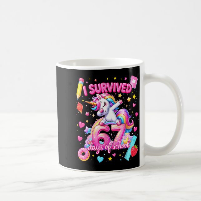 Mug I Survived 67 Days Of School Funny Six Seven Teach (Droite)